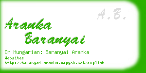 aranka baranyai business card